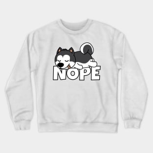 Lazy Husky Funny Laziness Gift Idea Dog Owner Crewneck Sweatshirt